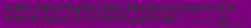 OfficinaserifcttBold Font – Black Fonts on Purple Background