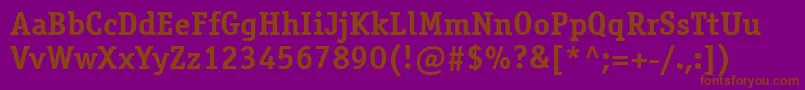 OfficinaserifcttBold Font – Brown Fonts on Purple Background