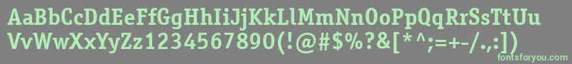 OfficinaserifcttBold Font – Green Fonts on Gray Background
