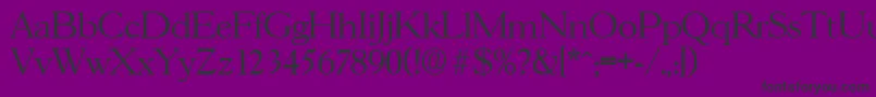 GascogneLight-Schriftart – Schwarze Schriften auf violettem Hintergrund
