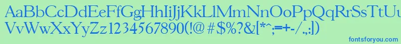 More about GascogneLight Font GascogneLight Font – Blue Fonts on Green Background