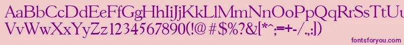 GascogneLight-Schriftart – Violette Schriften auf rosa Hintergrund