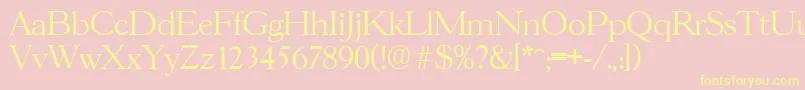 GascogneLight Font – Yellow Fonts on Pink Background
