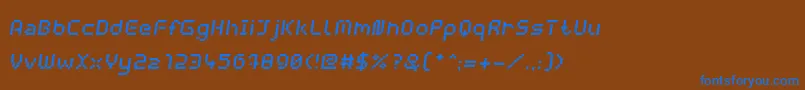 Шрифт WebpixelBitmapMediumItalic – синие шрифты на коричневом фоне