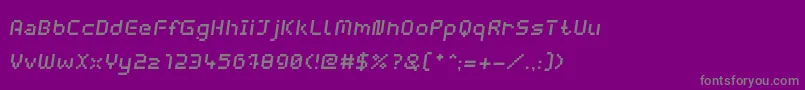 Czcionka WebpixelBitmapMediumItalic – szare czcionki na fioletowym tle