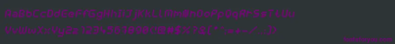 フォントWebpixelBitmapMediumItalic – 黒い背景に紫のフォント