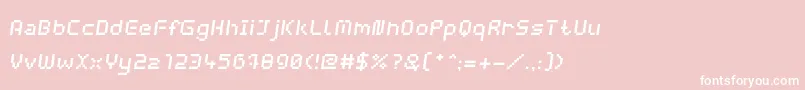 WebpixelBitmapMediumItalic Font – White Fonts on Pink Background