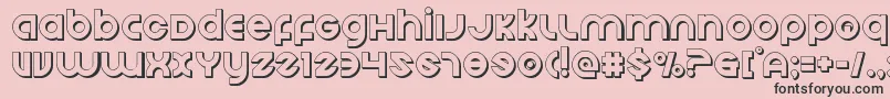 Echostation3D Font – Black Fonts on Pink Background