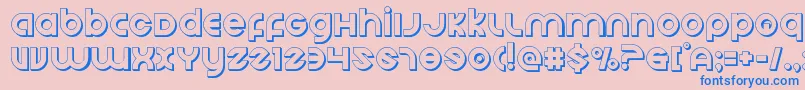 Echostation3D Font – Blue Fonts on Pink Background