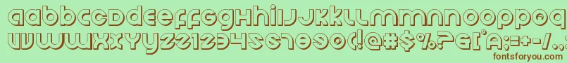Echostation3D Font – Brown Fonts on Green Background