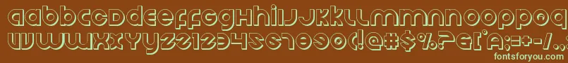 Echostation3D Font – Green Fonts on Brown Background