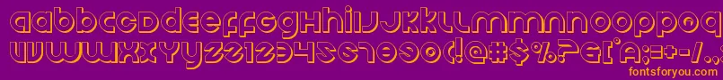 Echostation3D Font – Orange Fonts on Purple Background