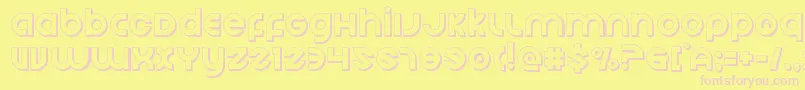 Echostation3D Font – Pink Fonts on Yellow Background