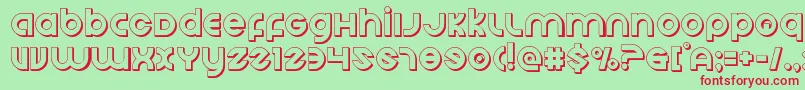 Echostation3D Font – Red Fonts on Green Background