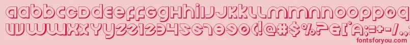 Echostation3D-Schriftart – Rote Schriften auf rosa Hintergrund
