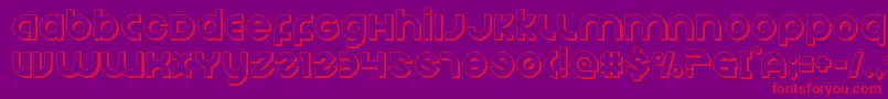 Шрифт Echostation3D – красные шрифты на фиолетовом фоне