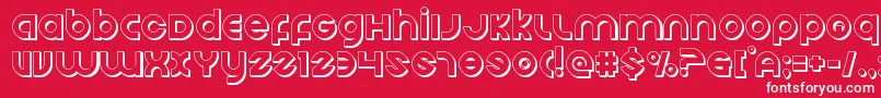 フォントEchostation3D – 赤い背景に白い文字