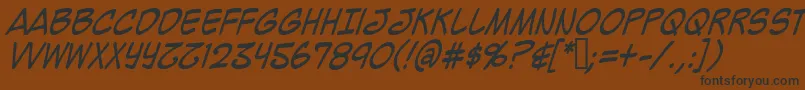 Mighzci-fontti – mustat fontit ruskealla taustalla