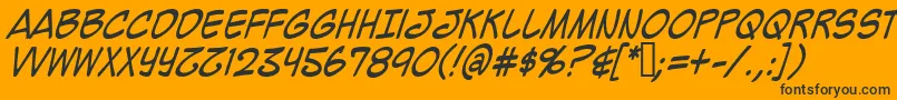 Шрифт Mighzci – чёрные шрифты на оранжевом фоне