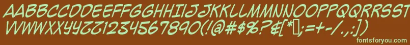 Mighzci Font – Green Fonts on Brown Background