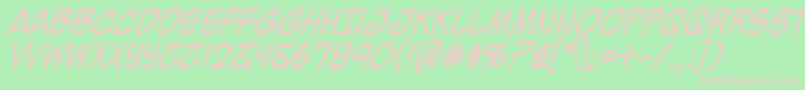 フォントMighzci – 緑の背景にピンクのフォント