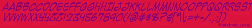Шрифт Mighzci – фиолетовые шрифты на красном фоне