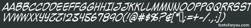 Mighzci-Schriftart – Weiße Schriften auf schwarzem Hintergrund