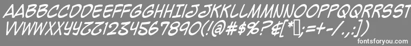 Шрифт Mighzci – белые шрифты на сером фоне