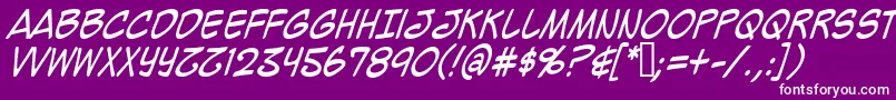 Mighzci-fontti – valkoiset fontit violetilla taustalla