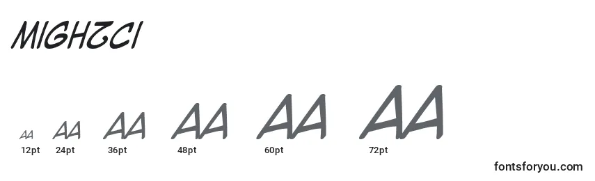 Mighzci Font Sizes
