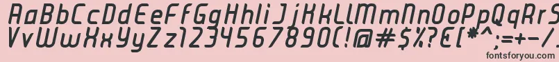 JuiceBoldItalic Font – Black Fonts on Pink Background