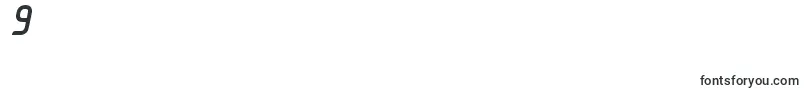 JuiceBoldItalic-Schriftart – Schriften für die Ziffer 9