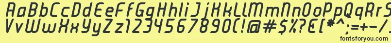 JuiceBoldItalic Font – Black Fonts on Yellow Background