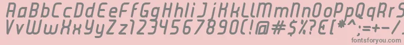 JuiceBoldItalic Font – Gray Fonts on Pink Background