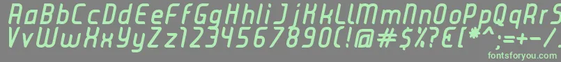 Police JuiceBoldItalic – polices vertes sur fond gris