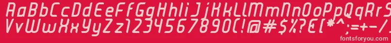 フォントJuiceBoldItalic – 赤い背景にピンクのフォント