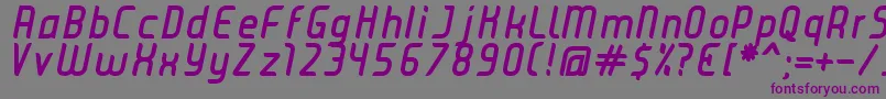 JuiceBoldItalic Font – Purple Fonts on Gray Background