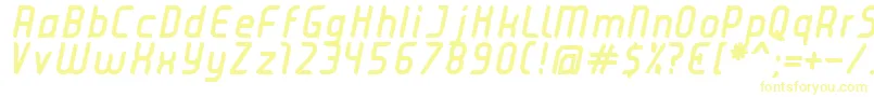 JuiceBoldItalic Font – Yellow Fonts on White Background