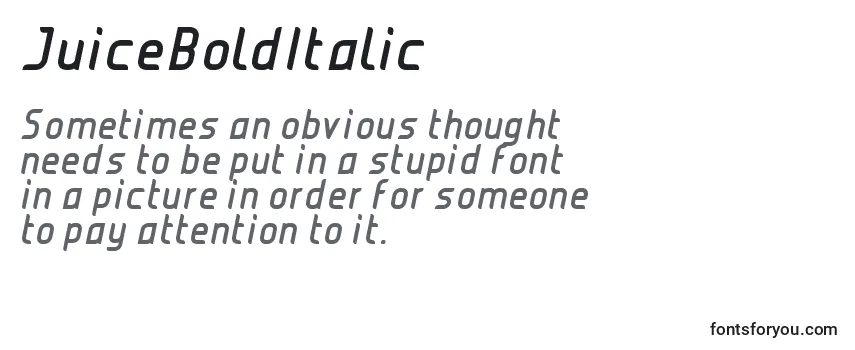 JuiceBoldItalic Font