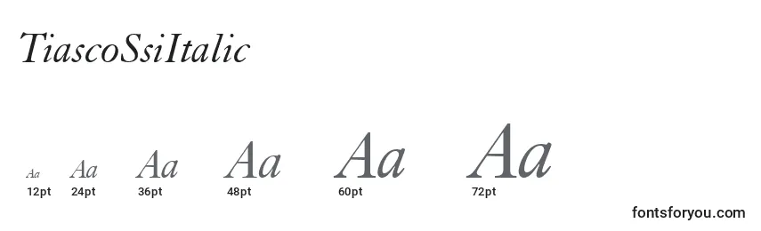 TiascoSsiItalic Font Sizes