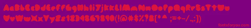 Omm Font – Red Fonts on Purple Background