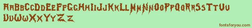 Swamp ffy Font – Brown Fonts on Green Background