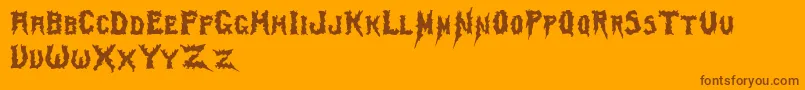 Swamp ffy Font – Brown Fonts on Orange Background