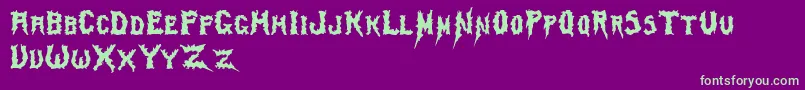 Swamp ffy Font – Green Fonts on Purple Background