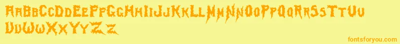 Swamp ffy Font – Orange Fonts on Yellow Background