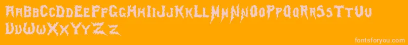 Swamp ffy Font – Pink Fonts on Orange Background