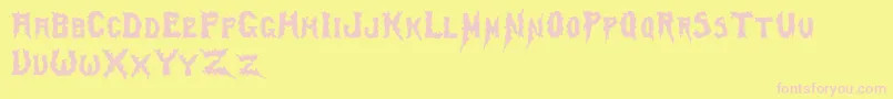Swamp ffy Font – Pink Fonts on Yellow Background