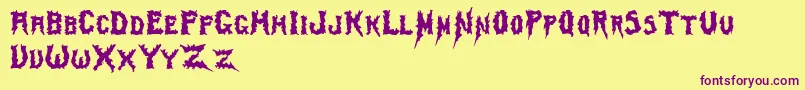 Swamp ffy Font – Purple Fonts on Yellow Background