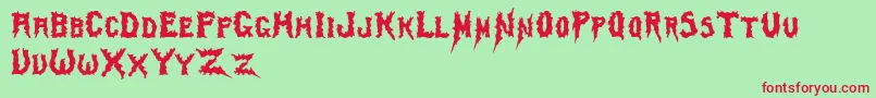 Swamp ffy Font – Red Fonts on Green Background