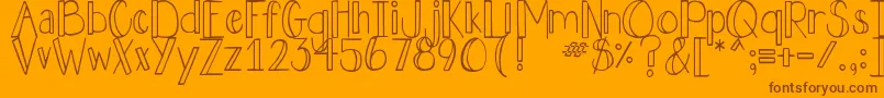 DjbHollyJolly Font – Brown Fonts on Orange Background